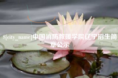 盘锦中国消防救援学院辽宁招生简章公示