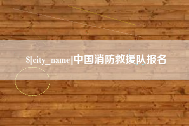 盘锦中国消防救援队报名