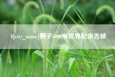盘锦男子5000米世界纪录告破