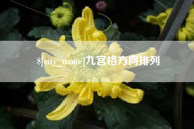 盘锦九宫格方向排列