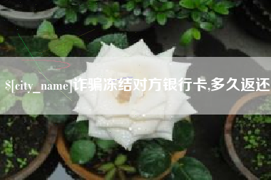 盘锦诈骗冻结对方银行卡,多久返还