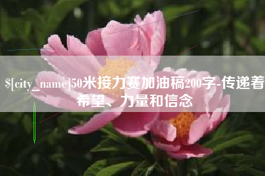 盘锦50米接力赛加油稿200字-传递着希望、力量和信念