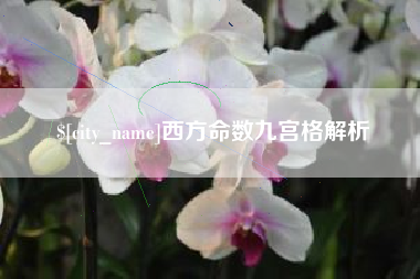 盘锦西方命数九宫格解析