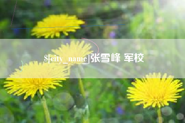 盘锦张雪峰 军校
