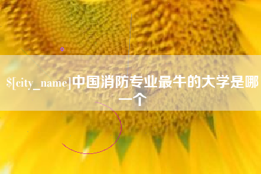 盘锦中国消防专业最牛的大学是哪一个