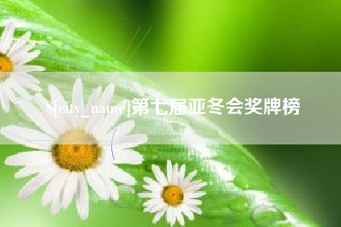 盘锦第七届亚冬会奖牌榜