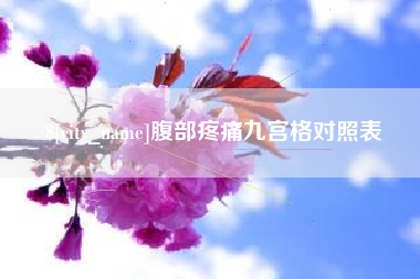 盘锦腹部疼痛九宫格对照表