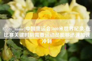 盘锦中国奥运会5000米世界纪录-在比赛关键时刻需要运动员能够迅速加速冲刺