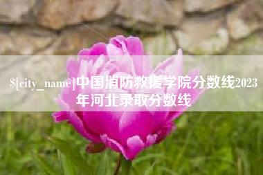 盘锦中国消防救援学院分数线2023年河北录取分数线