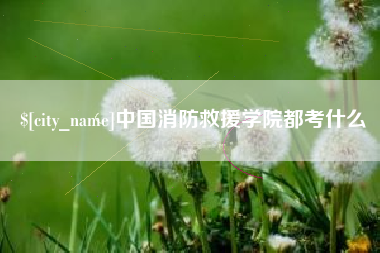 盘锦中国消防救援学院都考什么