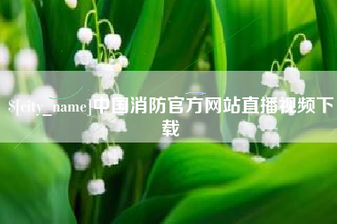 盘锦中国消防官方网站直播视频下载