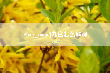 盘锦九宫怎么解释