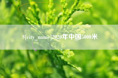 盘锦2020年中国5000米
