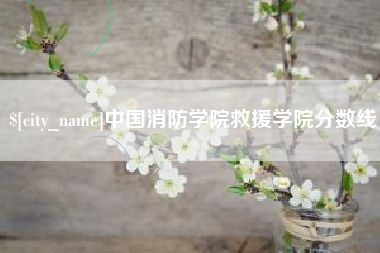 盘锦中国消防学院救援学院分数线